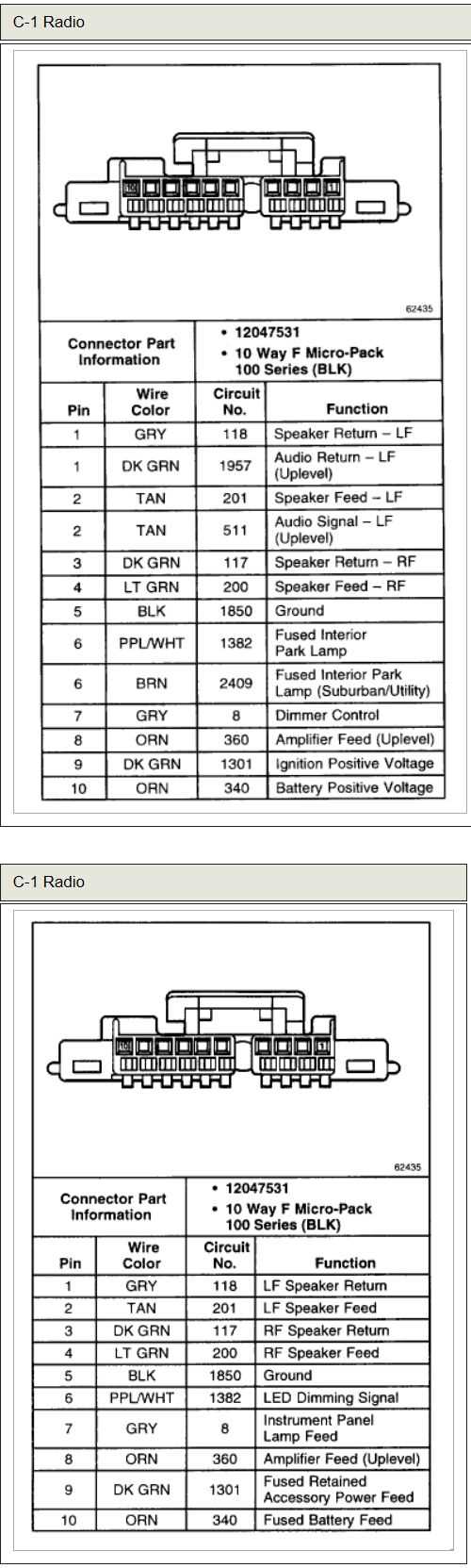 07 tahoe radio wiring diagram