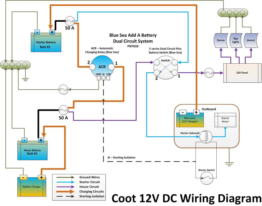 12 volt 3 battery boat wiring diagram