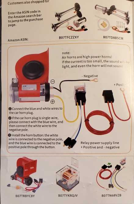 12v train horn wiring diagram