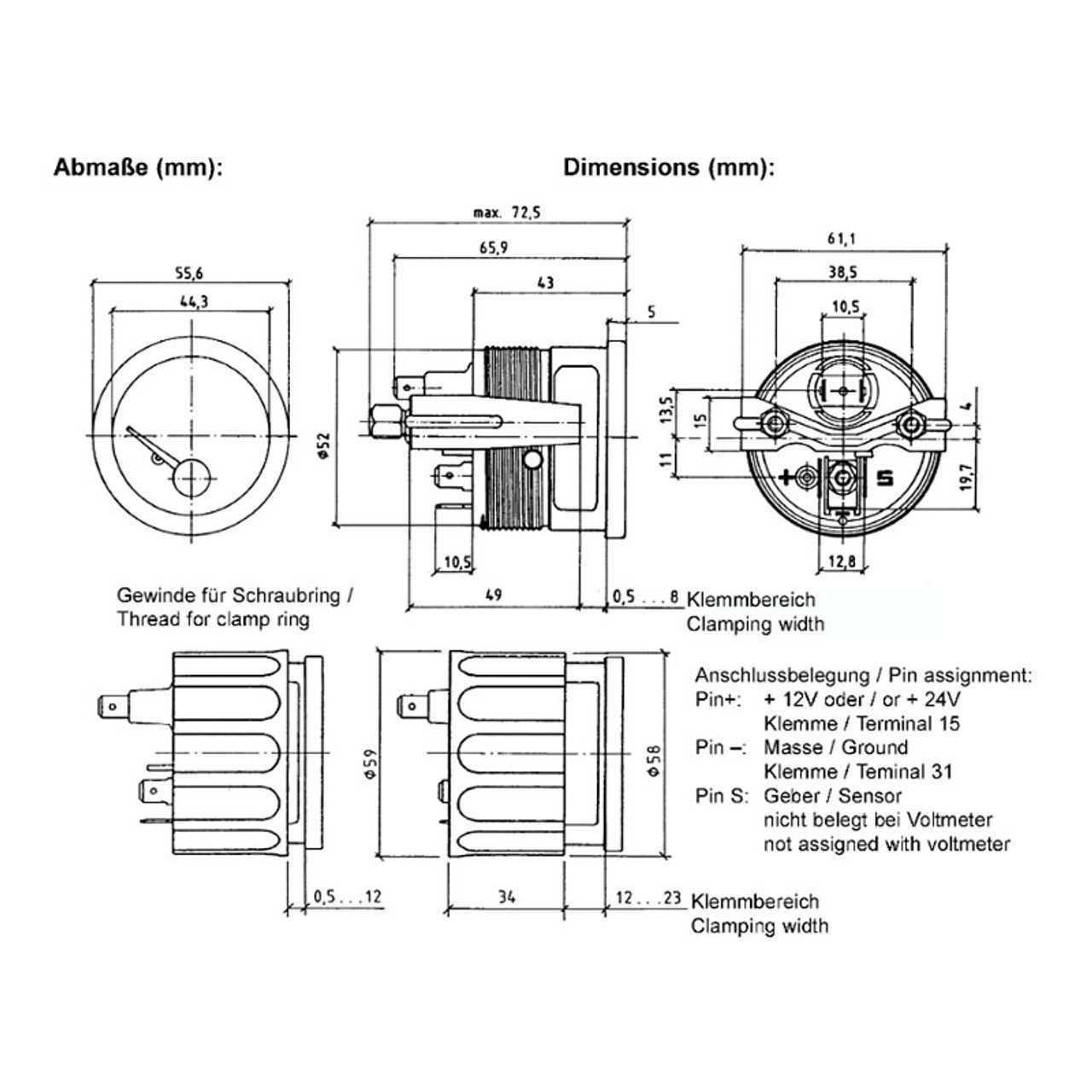 12v voltmeter wiring diagram