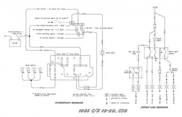 1986 chevy truck headlight switch wiring diagram