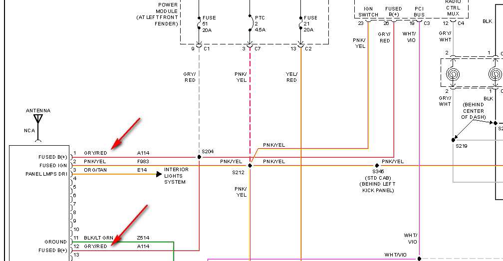 1998 dodge ram 1500 radio wiring diagram