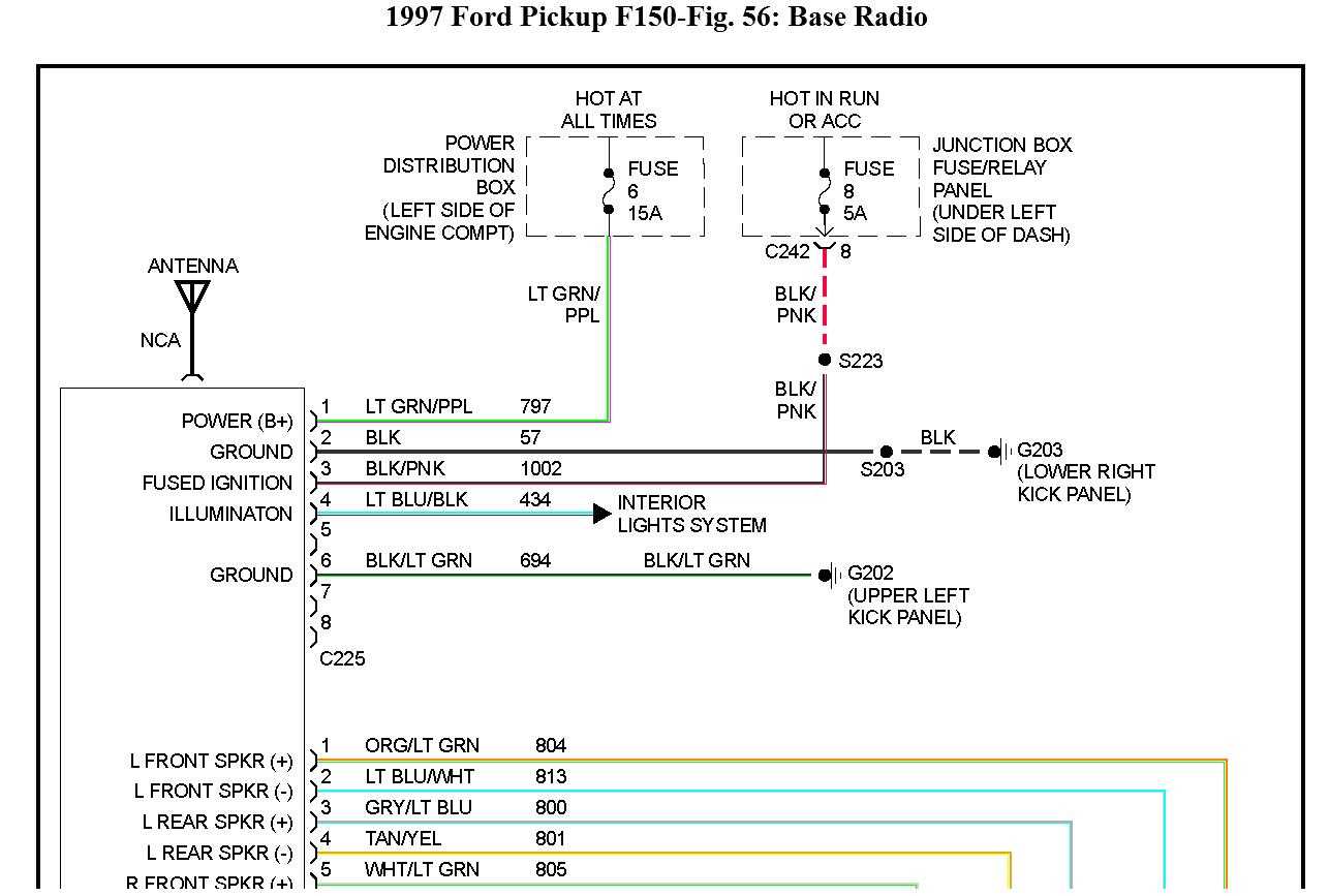 1999 ford ranger radio wiring diagram