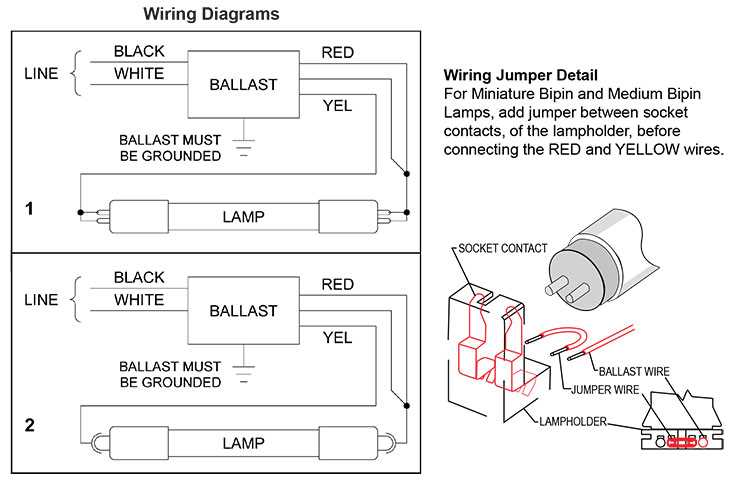 2 lamp ballast wiring diagram