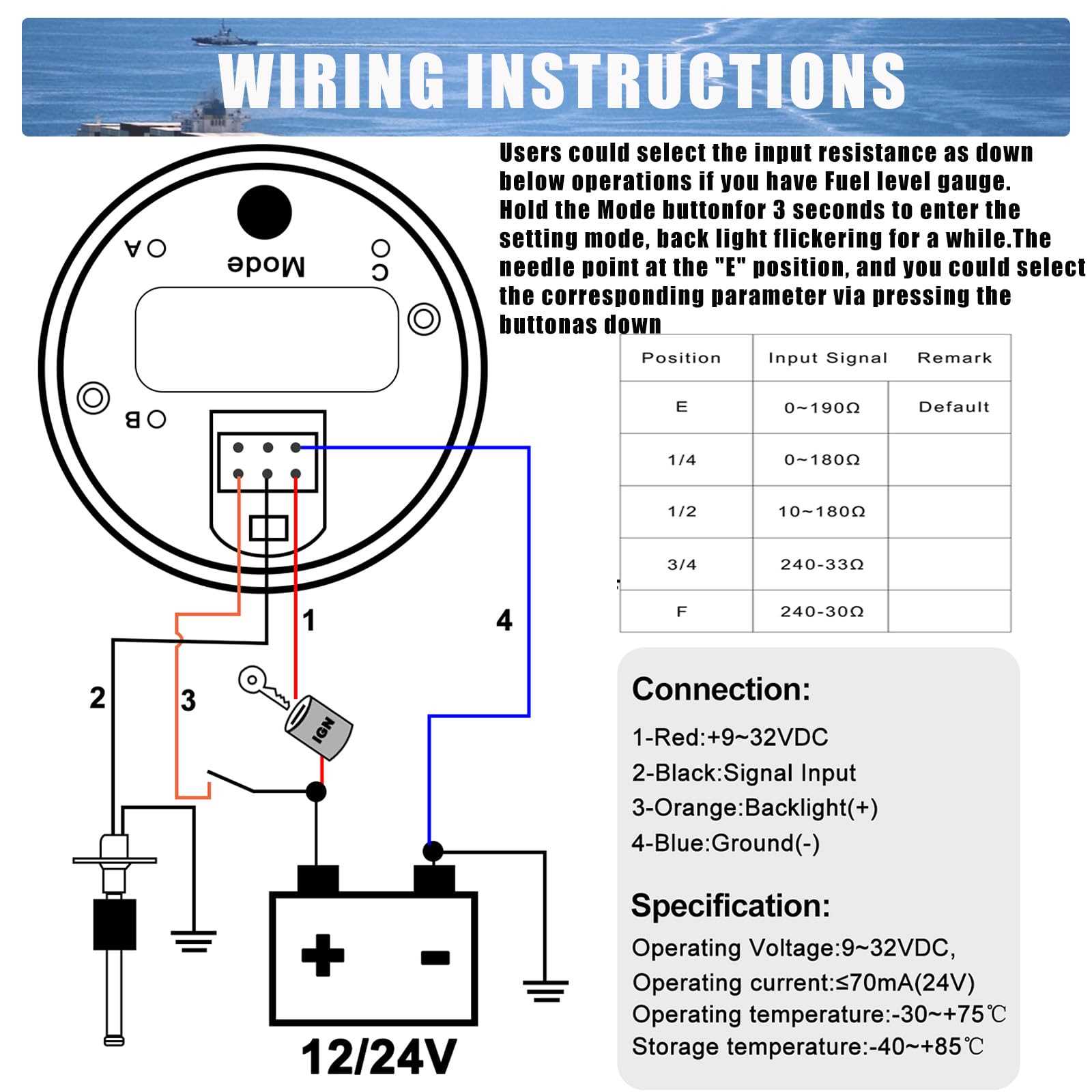 2 wire fuel gauge wiring diagram