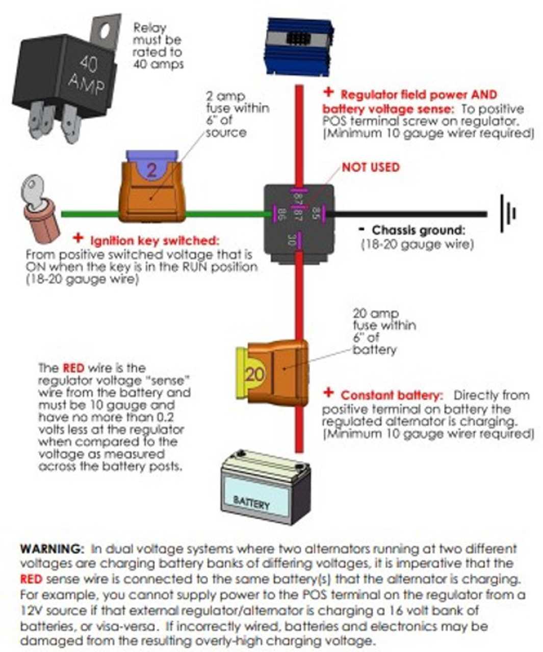 2 wire voltage regulator wiring diagram