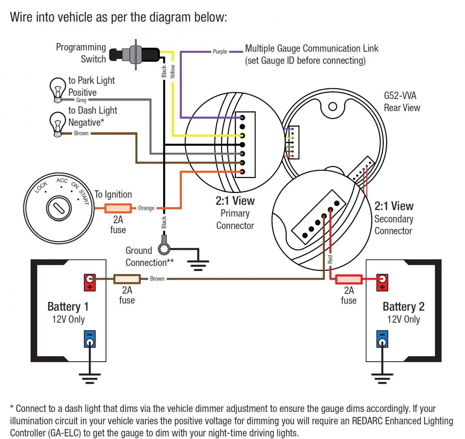 2 wire voltmeter wiring diagram