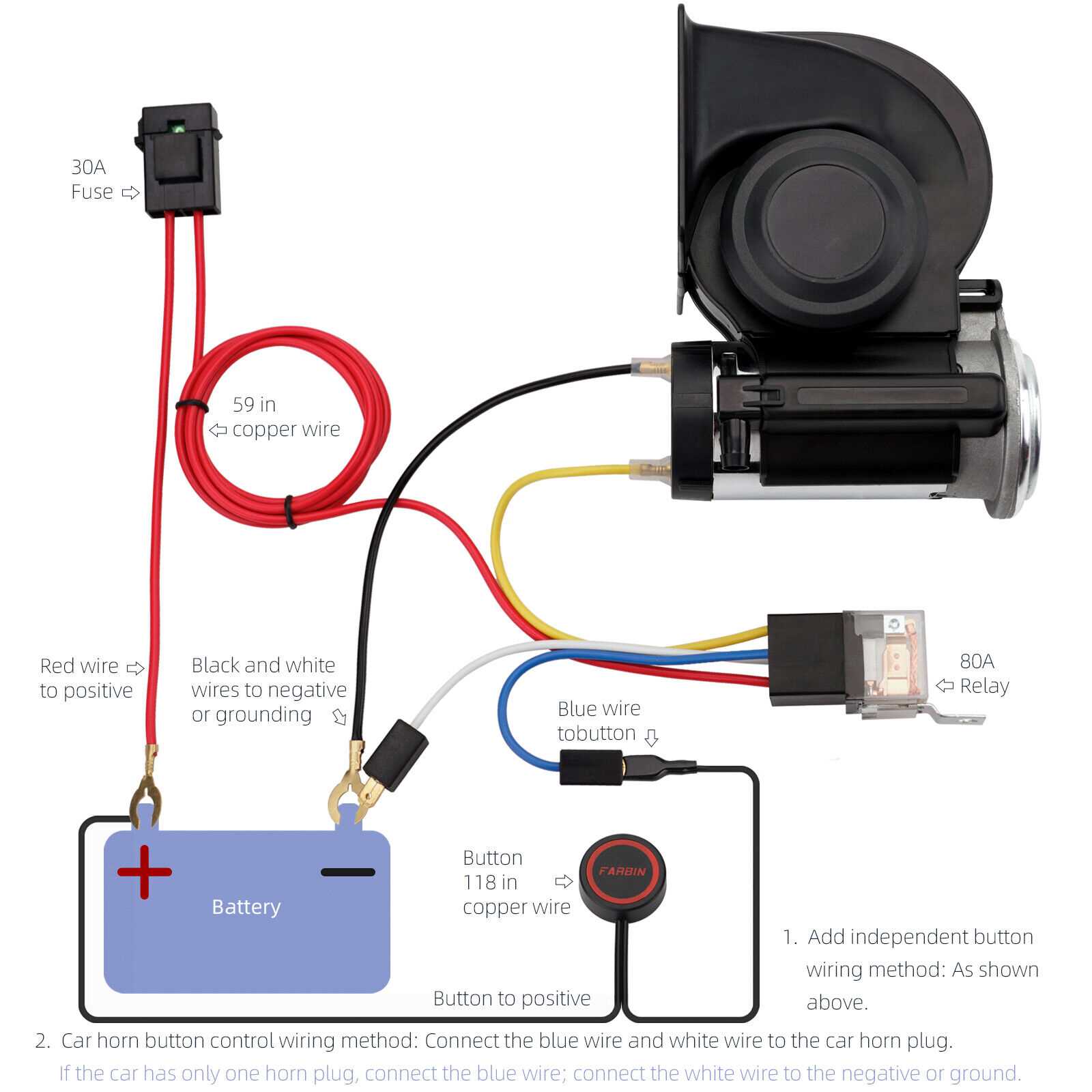 2 wire horn wiring diagram