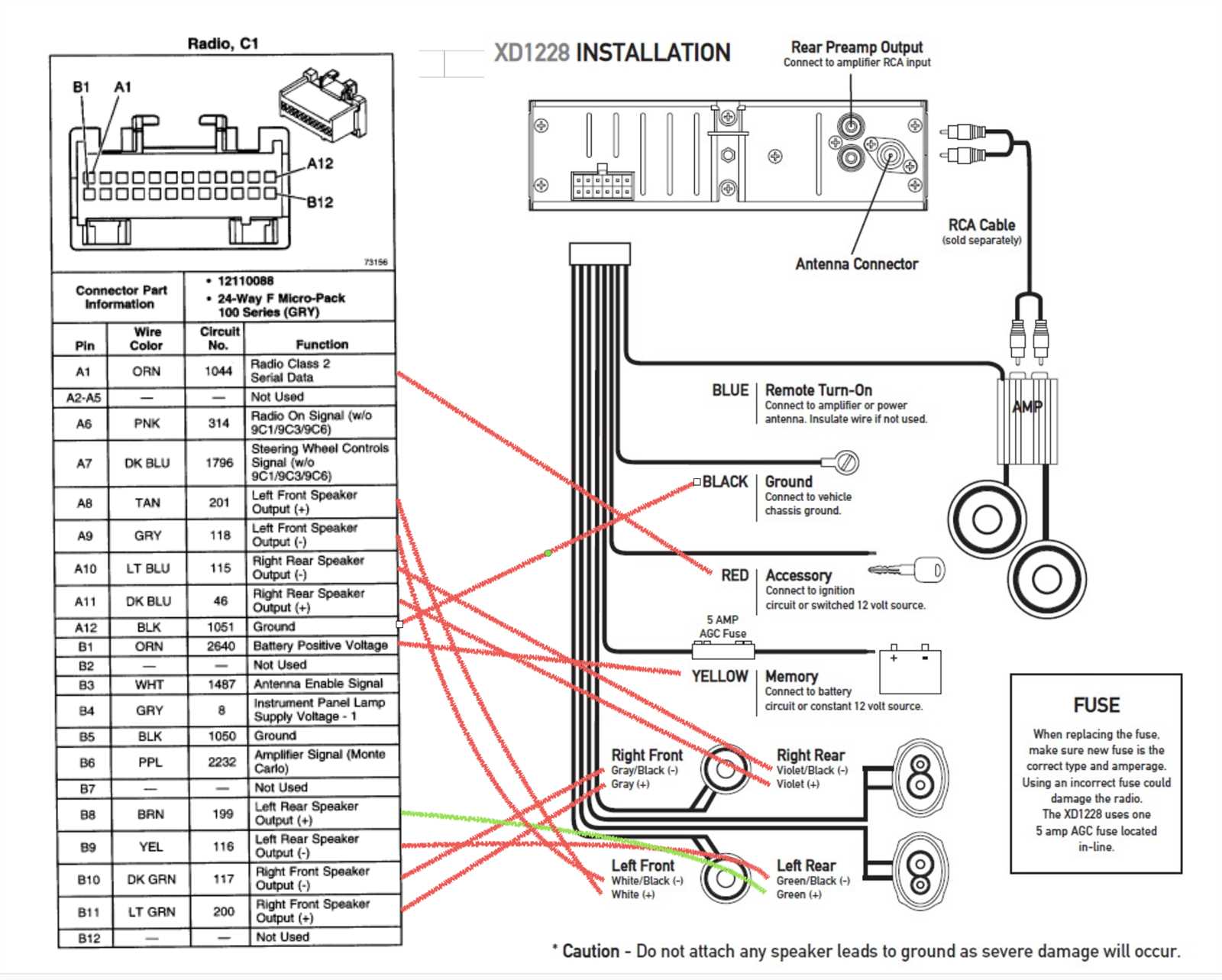 2004 chevy avalanche radio wiring diagram