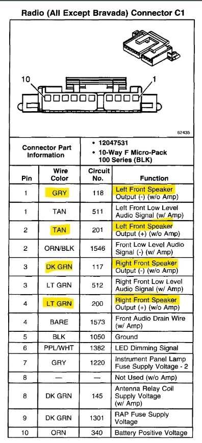 2004 silverado radio wiring diagram