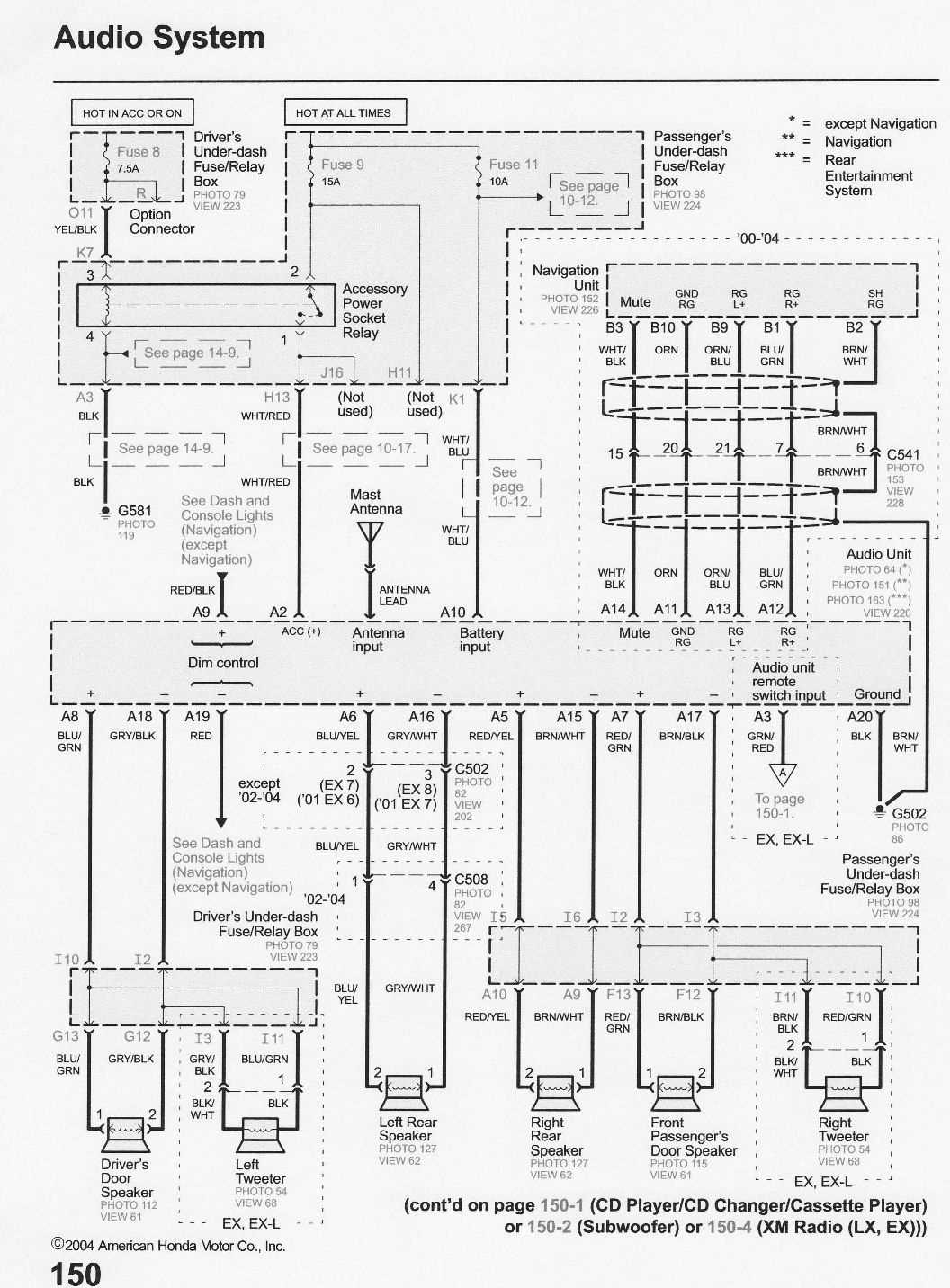 2010 honda accord radio wiring diagram