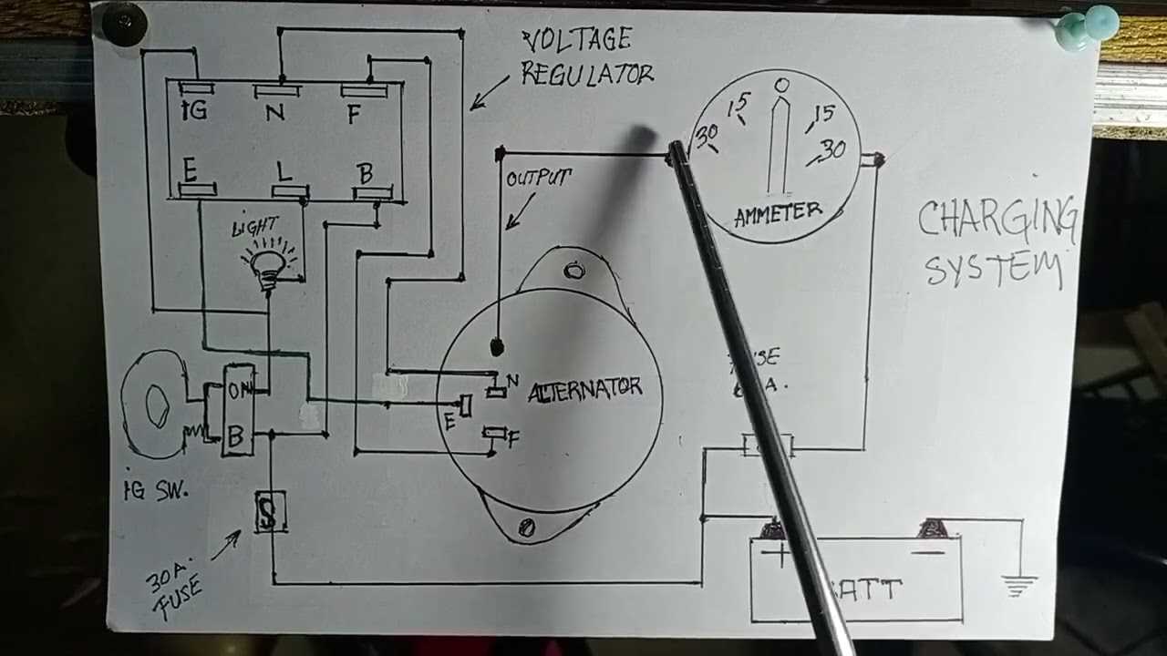 alternator wiring diagram with voltage regulator