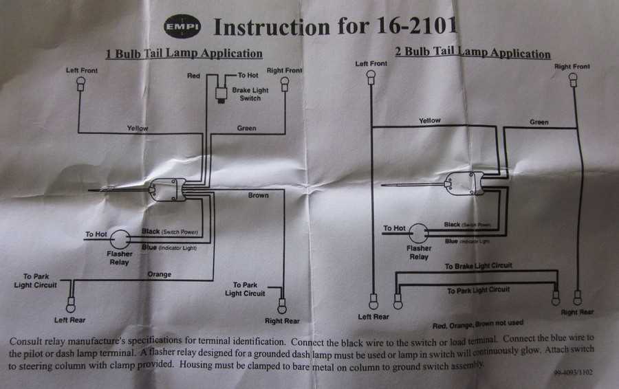 universal turn signal switch wiring diagram