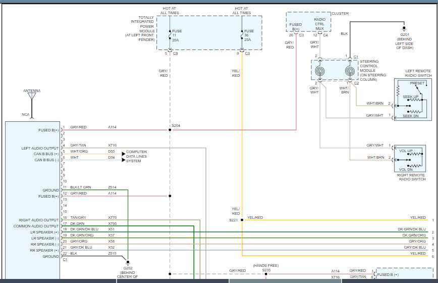 2004 dodge ram 1500 radio wiring diagram