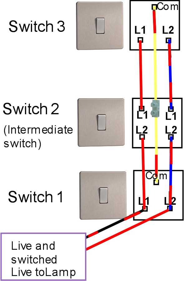 3 way switch diagram wiring