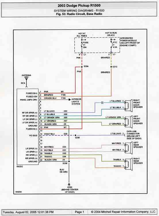 2005 dodge ram infinity stereo wiring diagram