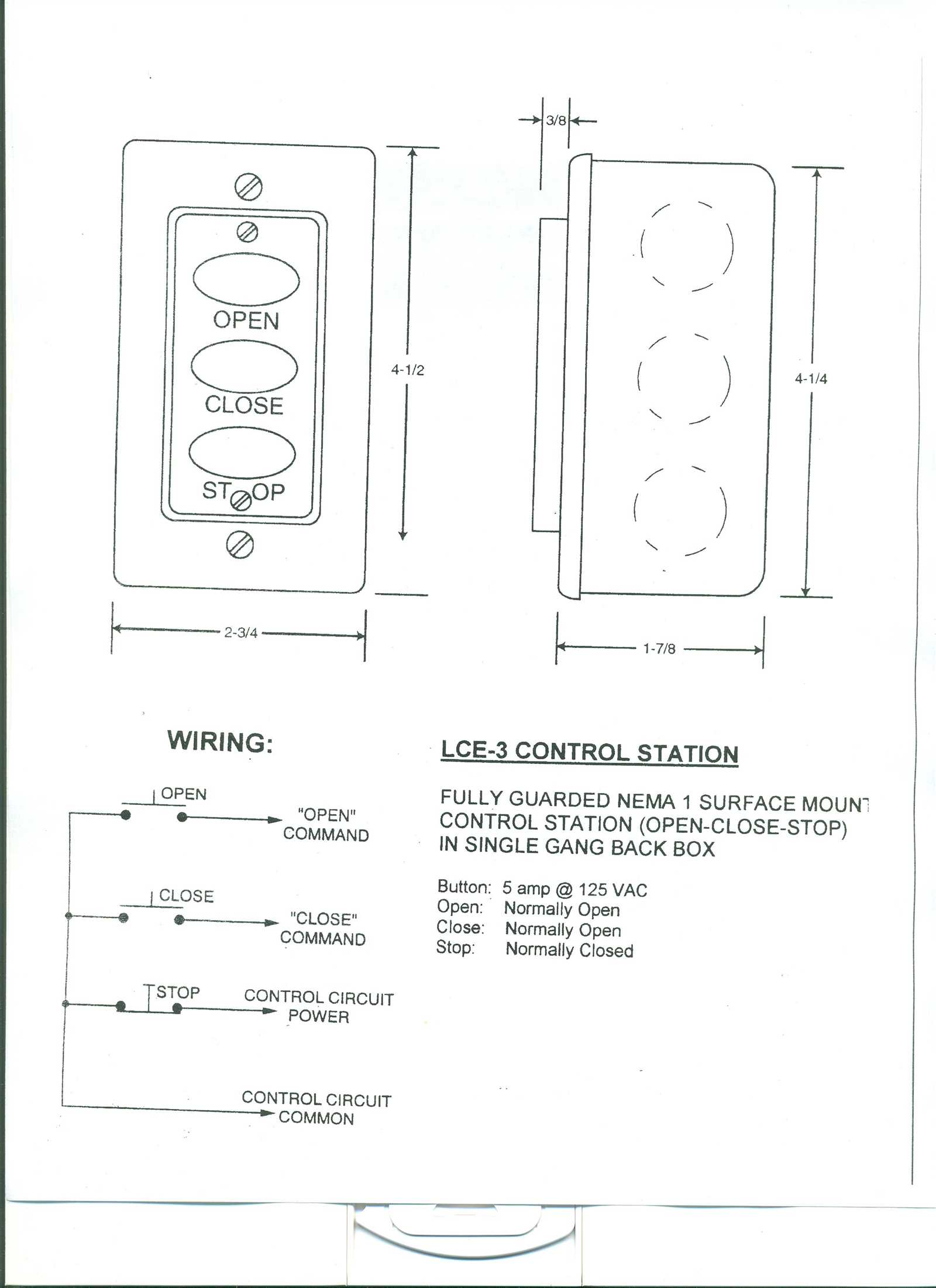 garage door wiring diagram