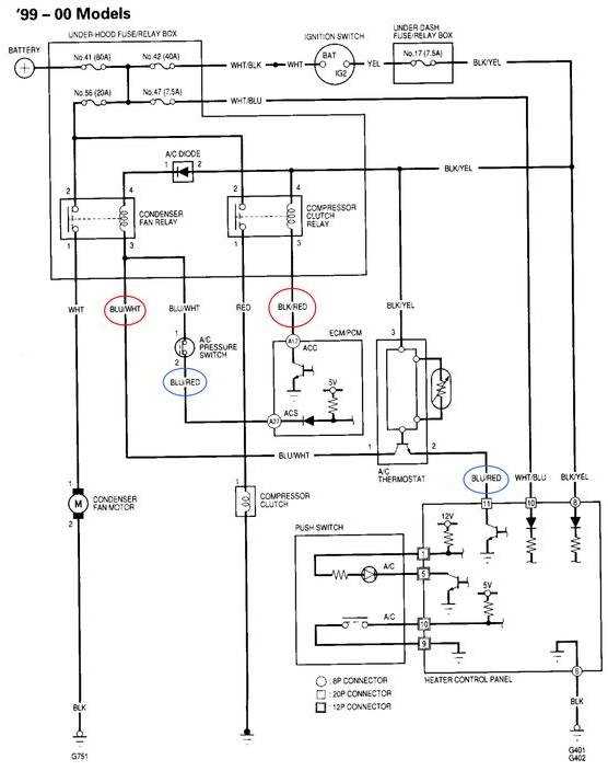 auto air conditioning wiring diagram