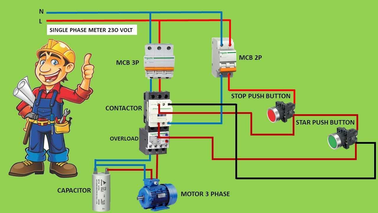 220v 3 phase motor wiring diagram