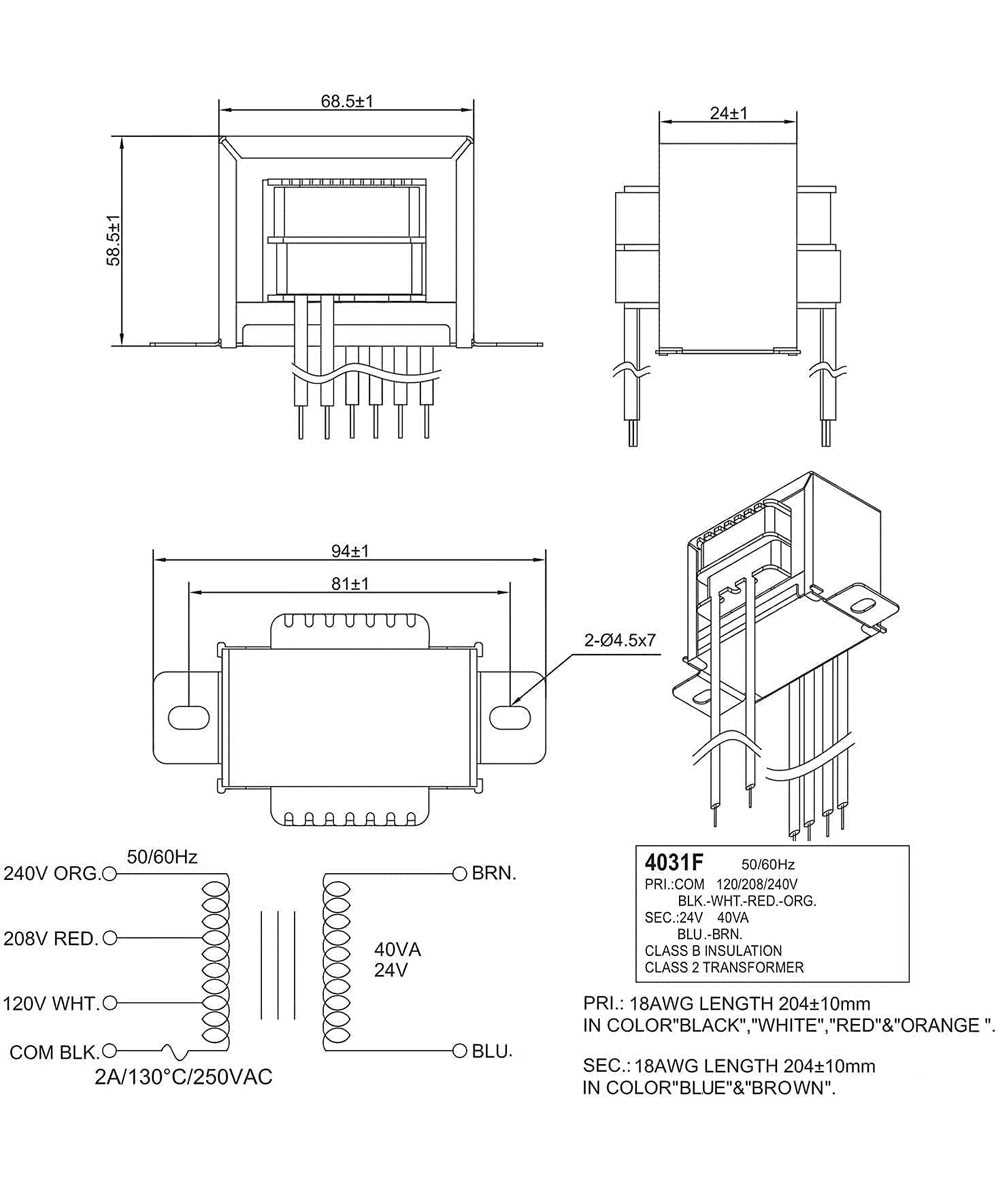 240v 24v transformer wiring diagram