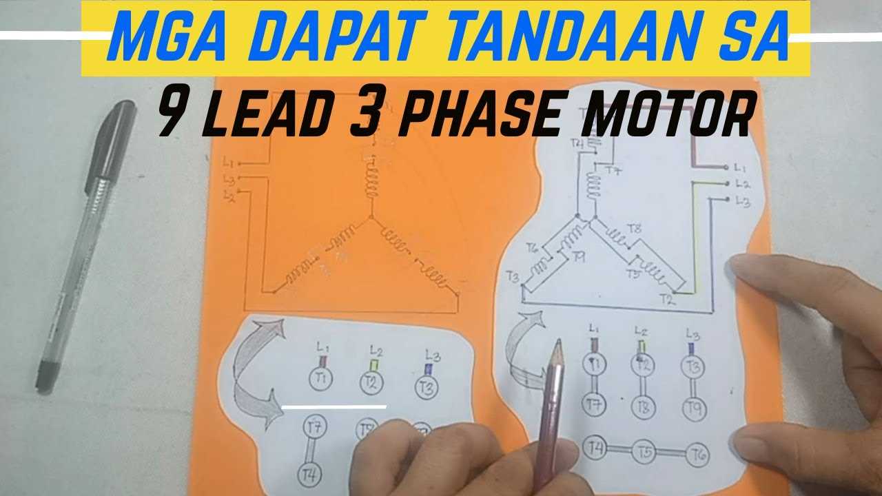 3 phase motor wiring diagram 9 leads