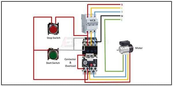 3 phase stop start wiring diagram