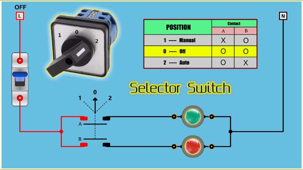 3 position selector switch wiring diagram