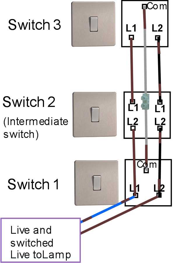 3 way lighting wiring diagram