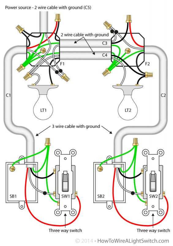 3 way switch 3 switches wiring diagram