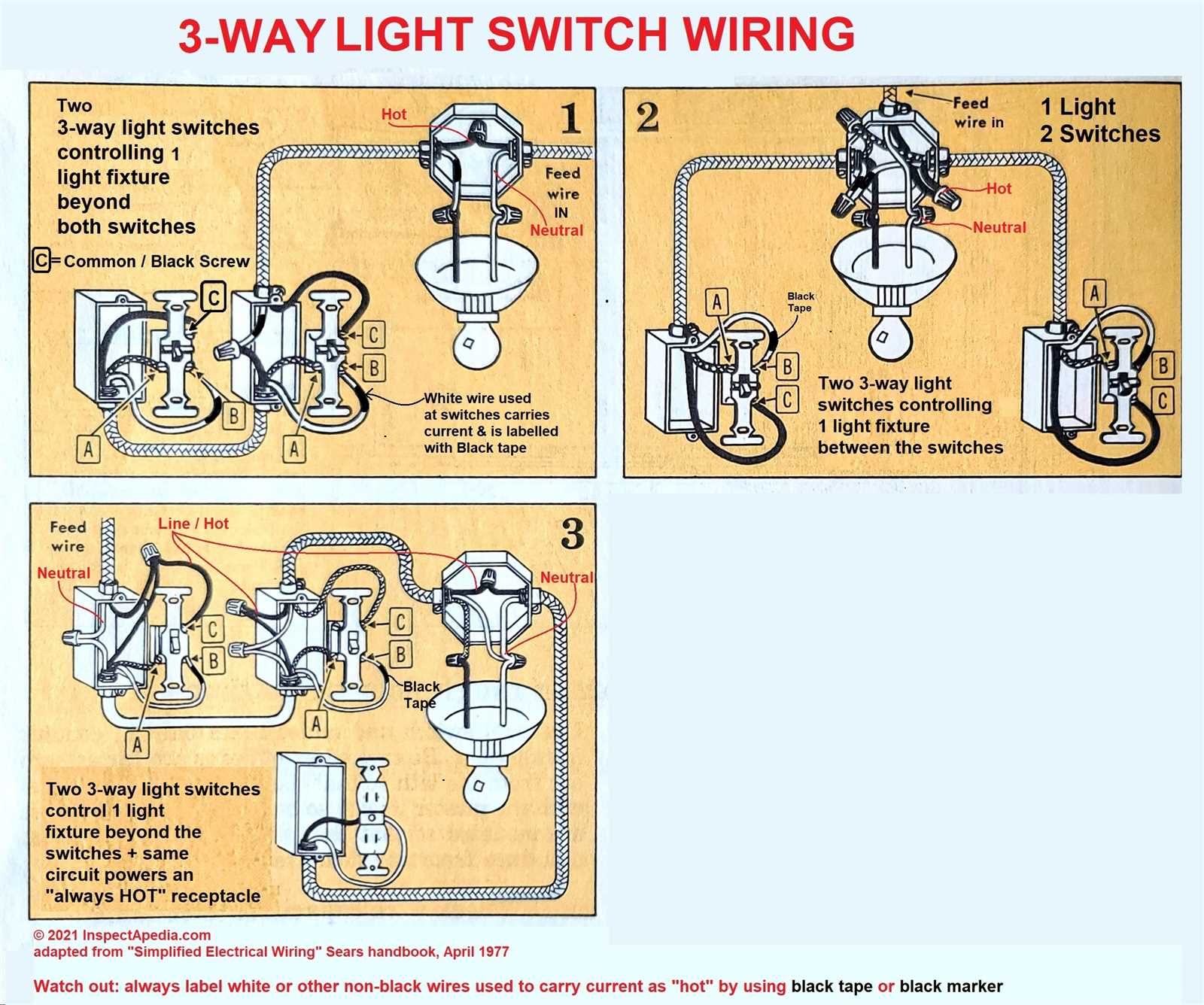 3 way switch outlet wiring diagram