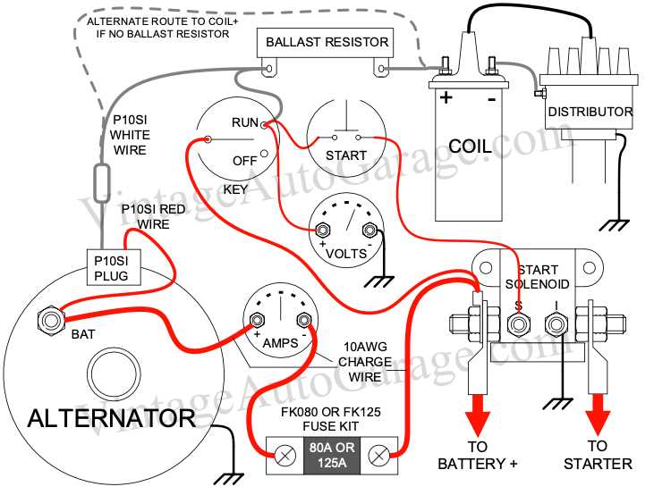 3 wire ford alternator wiring diagram