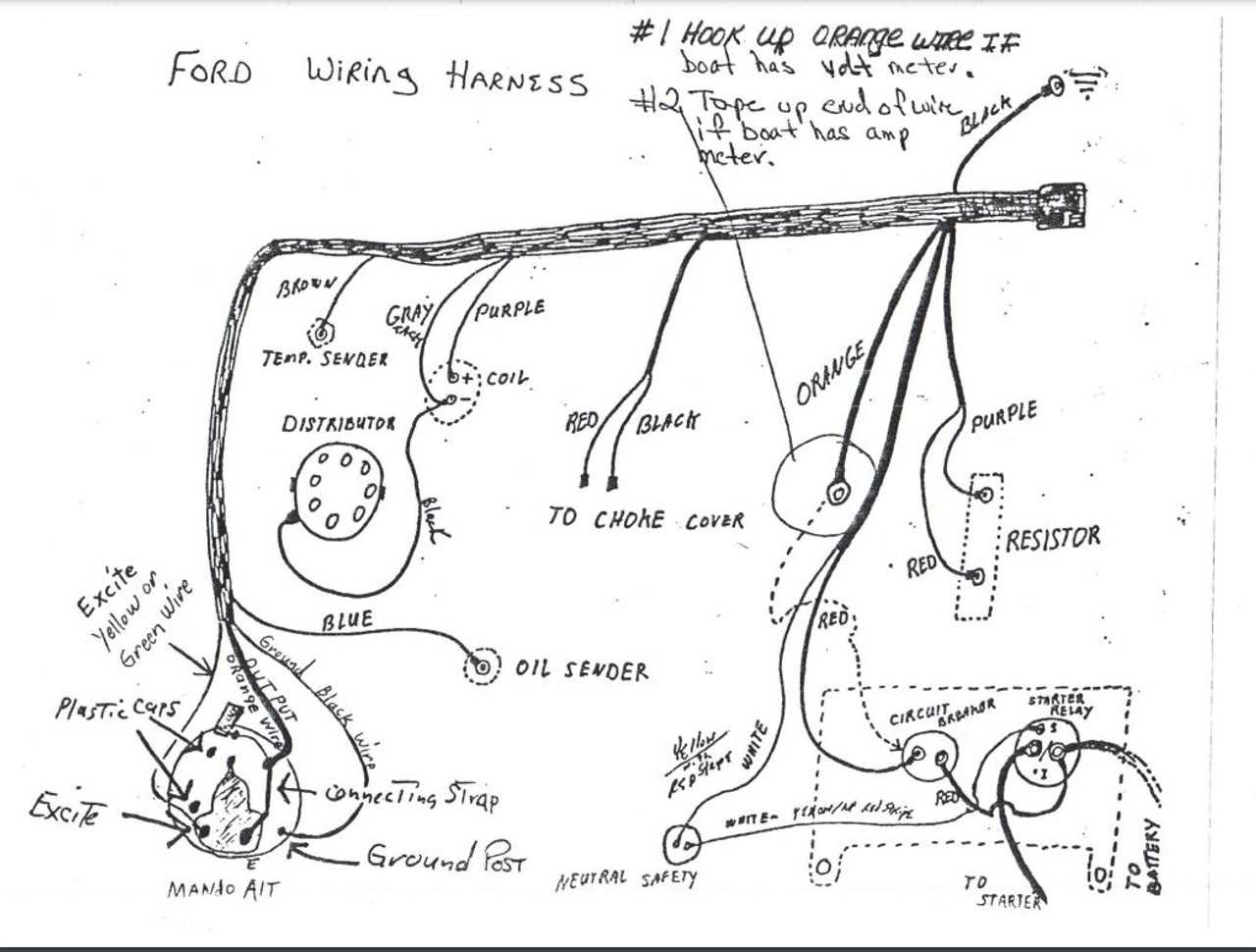 3 wire ford alternator wiring diagram