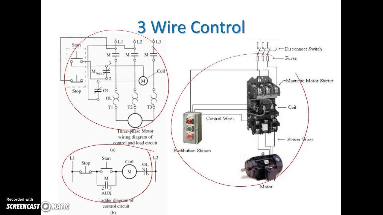 3 wire starter wiring diagram