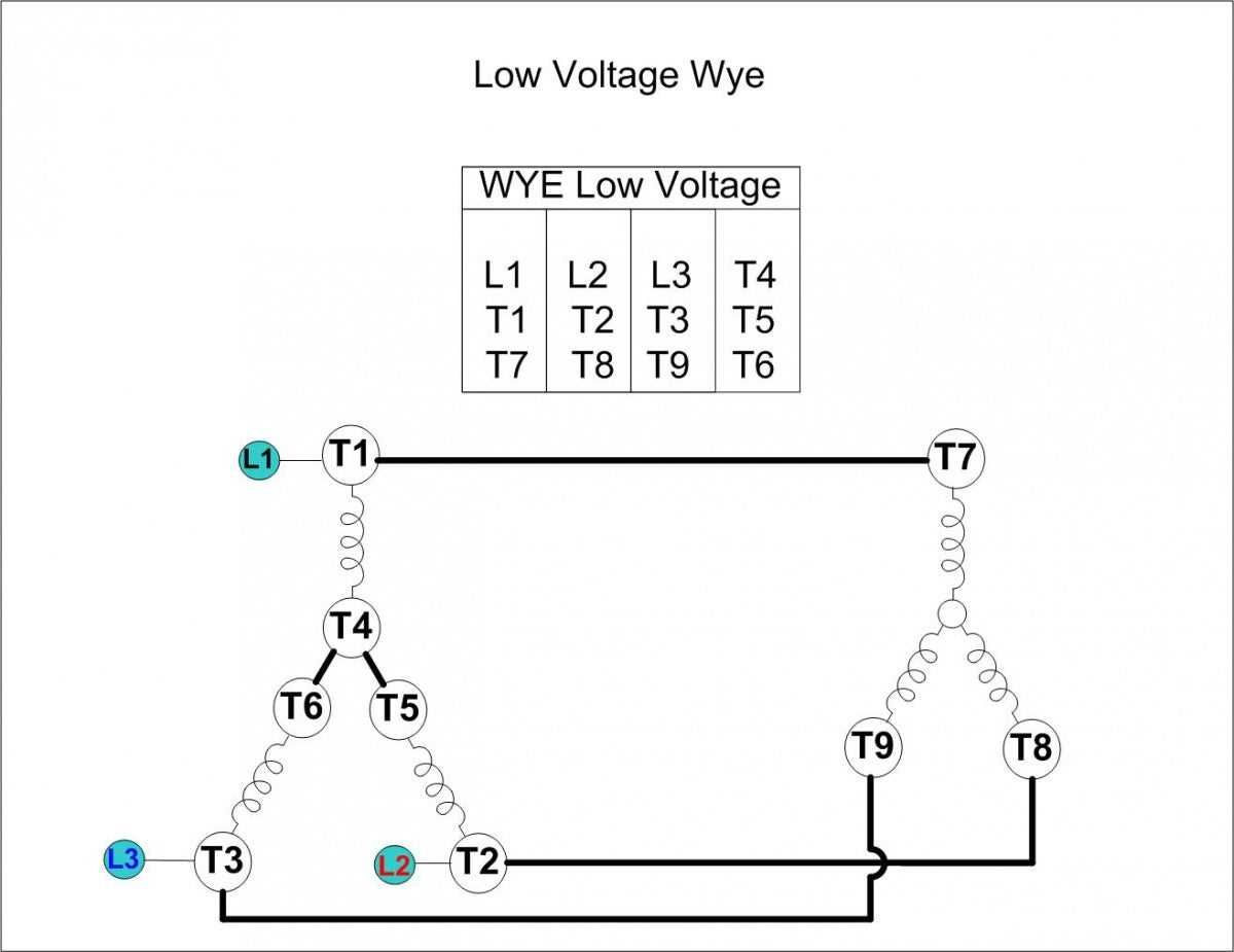 3 phase 9 lead motor wiring diagram