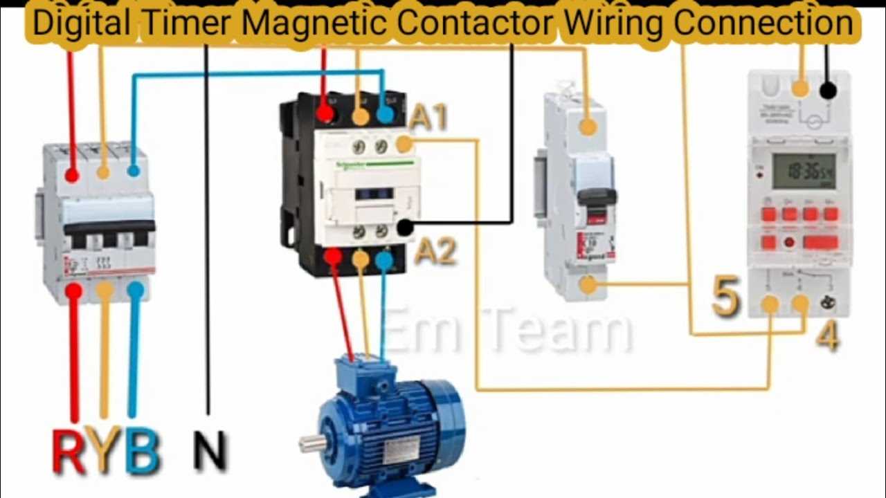 3 phase contactor wiring diagram a1 a2