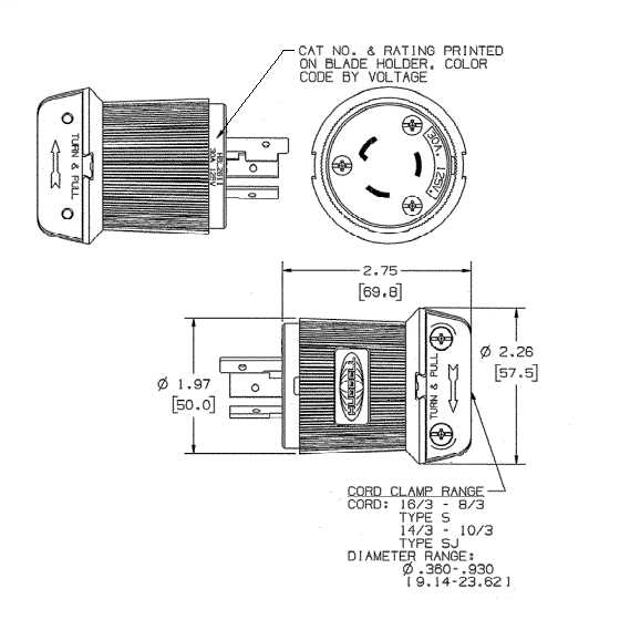 30 amp 3 prong twist lock plug wiring diagram