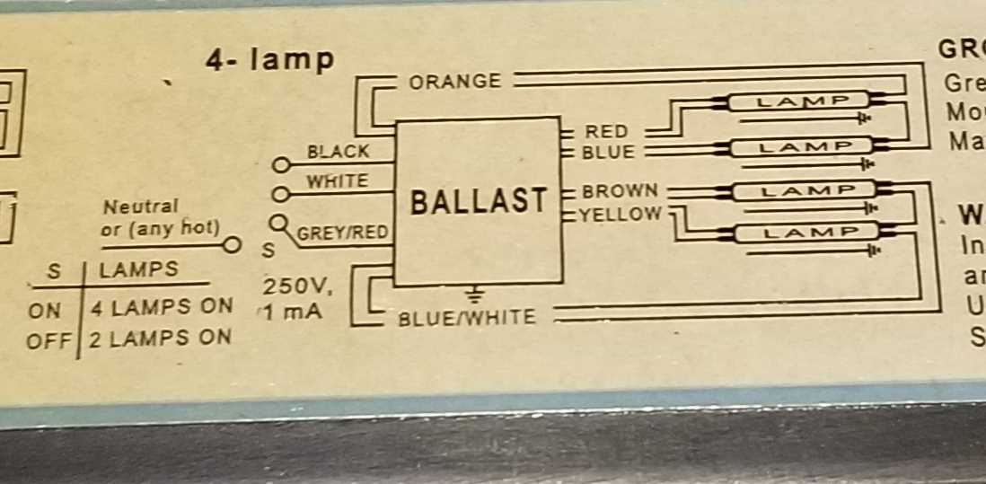 4 bulb ballast wiring diagram