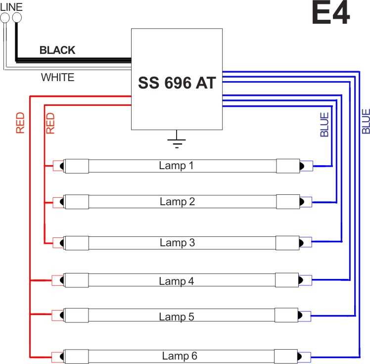 4 bulb ballast wiring diagram