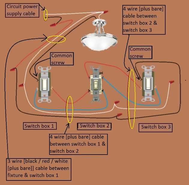 4 way light switch wiring diagram