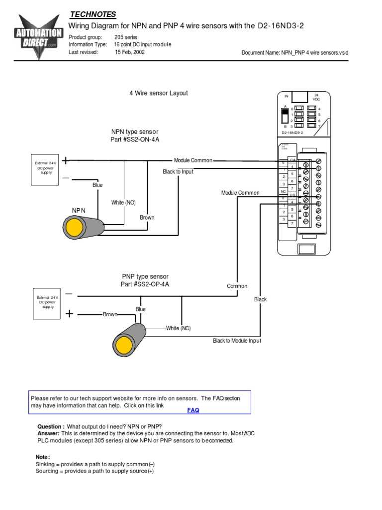 4 wire sensor wiring diagram