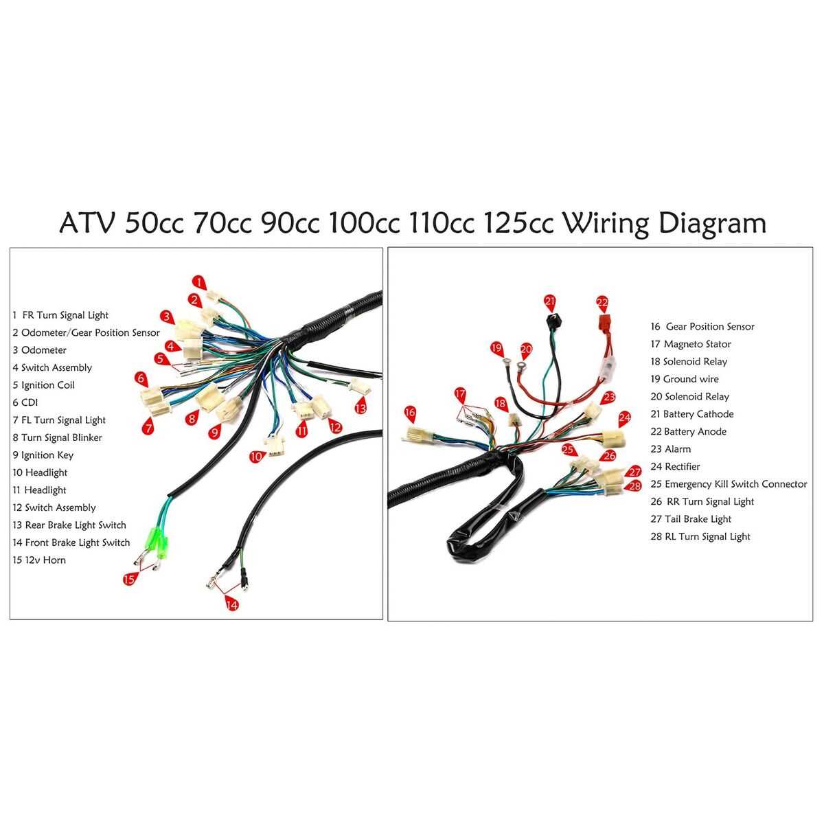 4 pin chinese atv wiring diagram