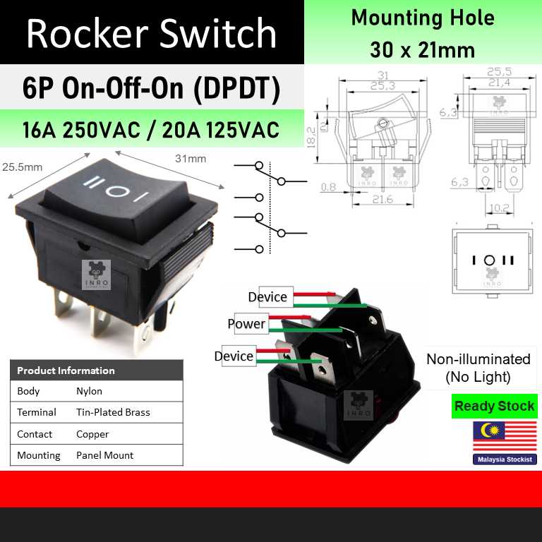 4 pin on off switch wiring diagram