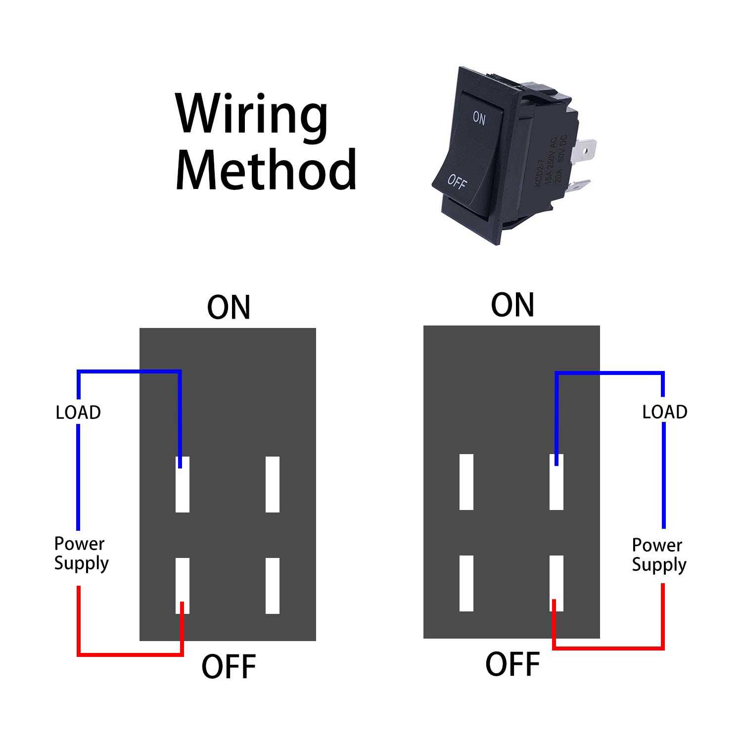 4 pin on off toggle switch wiring diagram