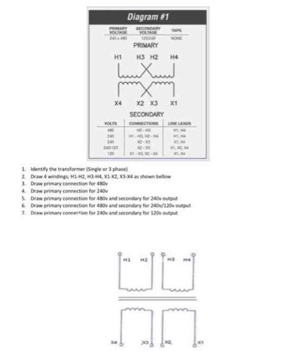 480 to 240 single phase transformer wiring diagram