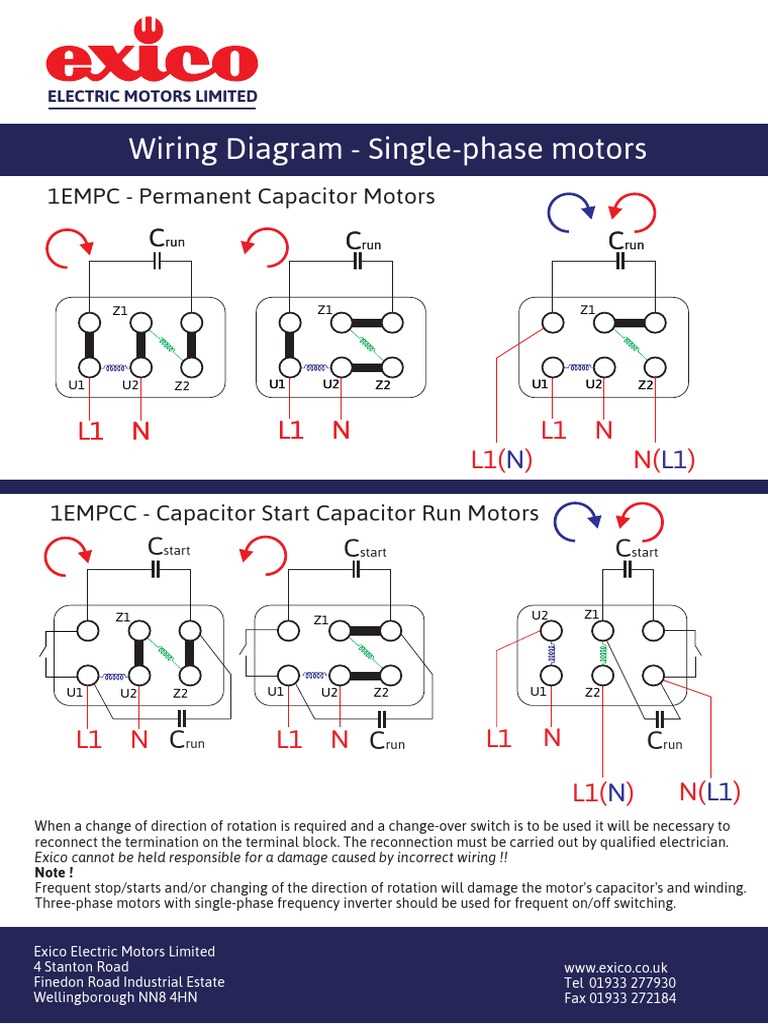 6 wire single phase motor wiring diagram