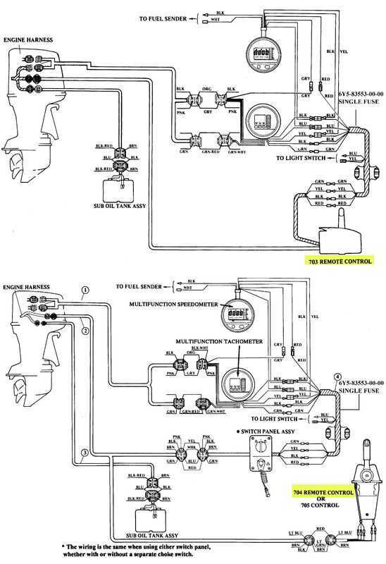 703 yamaha remote control wiring diagram