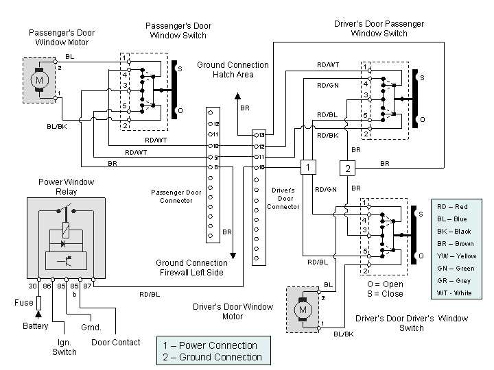 8 pin power window switch wiring diagram