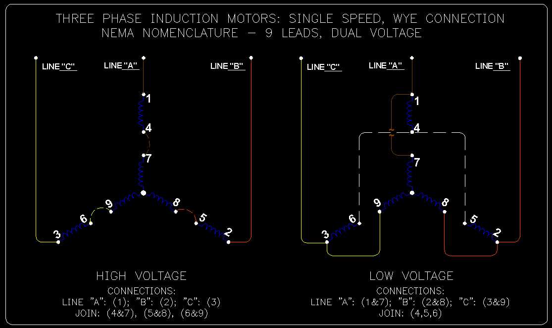 9 lead motor wiring diagram