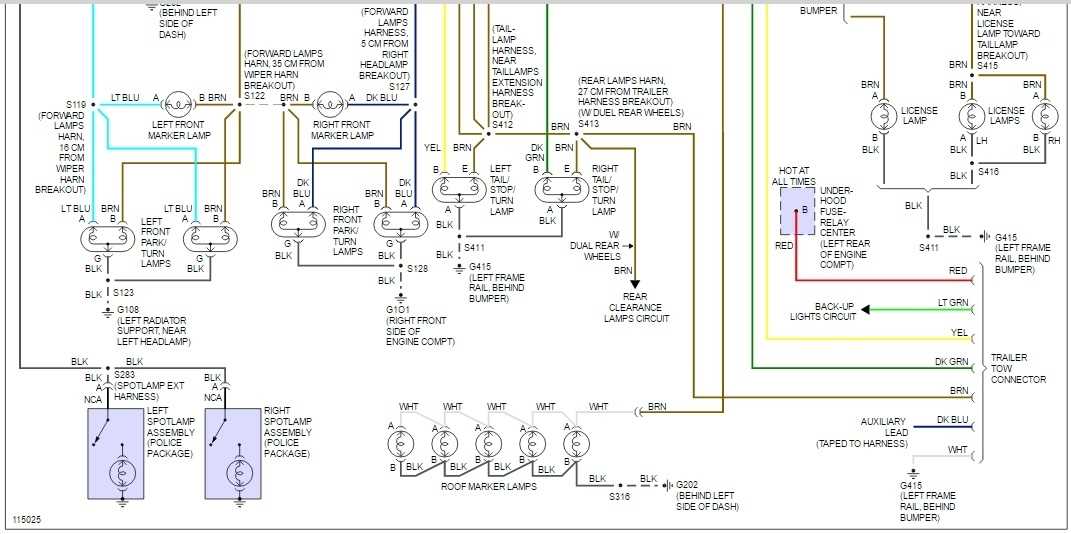 99 escalade running light wiring diagram