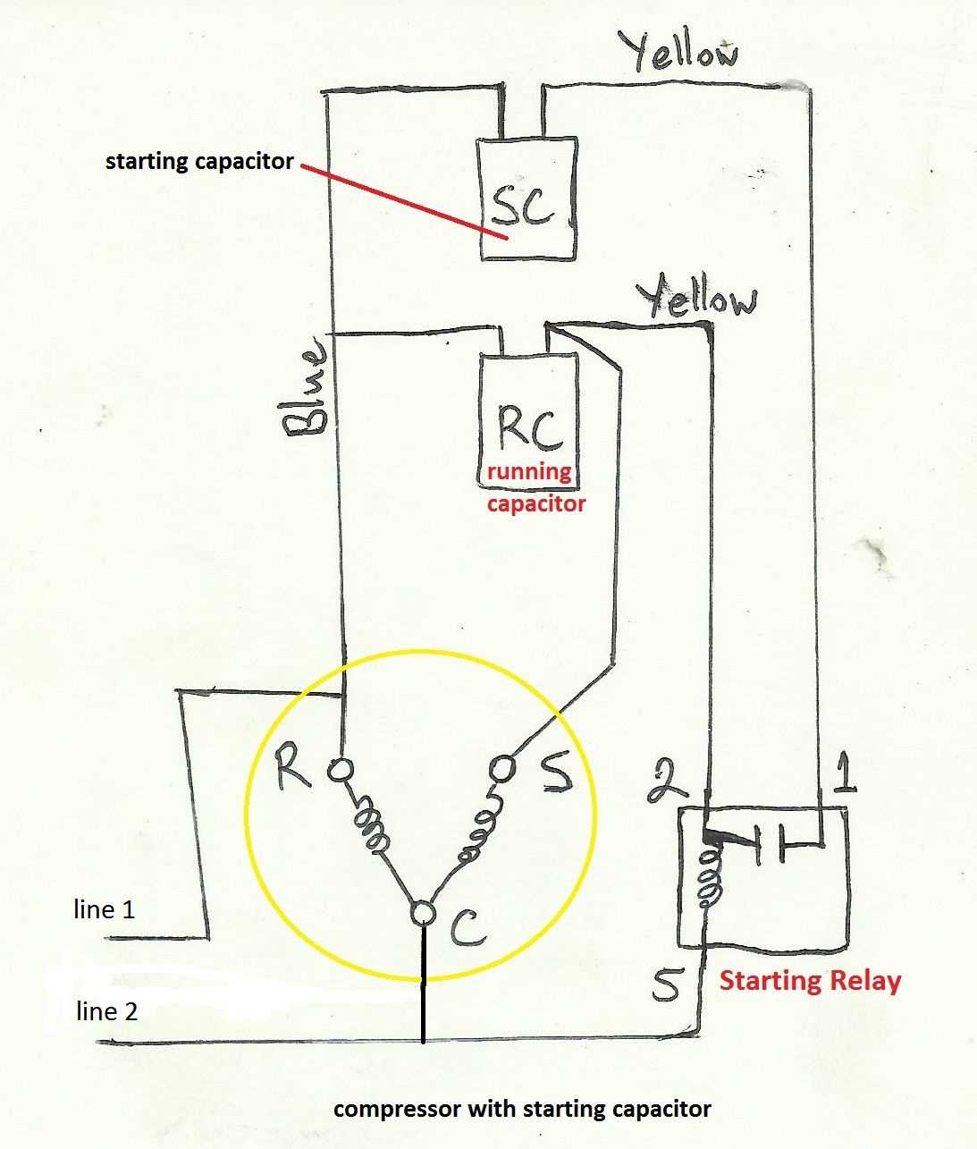 air conditioner capacitor wiring diagram